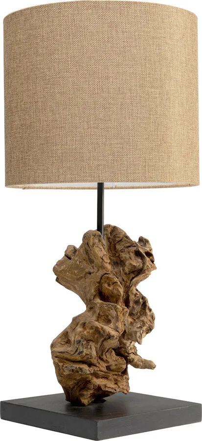 Lampa stołowa NATURE FLAME - beżowy/brązowy