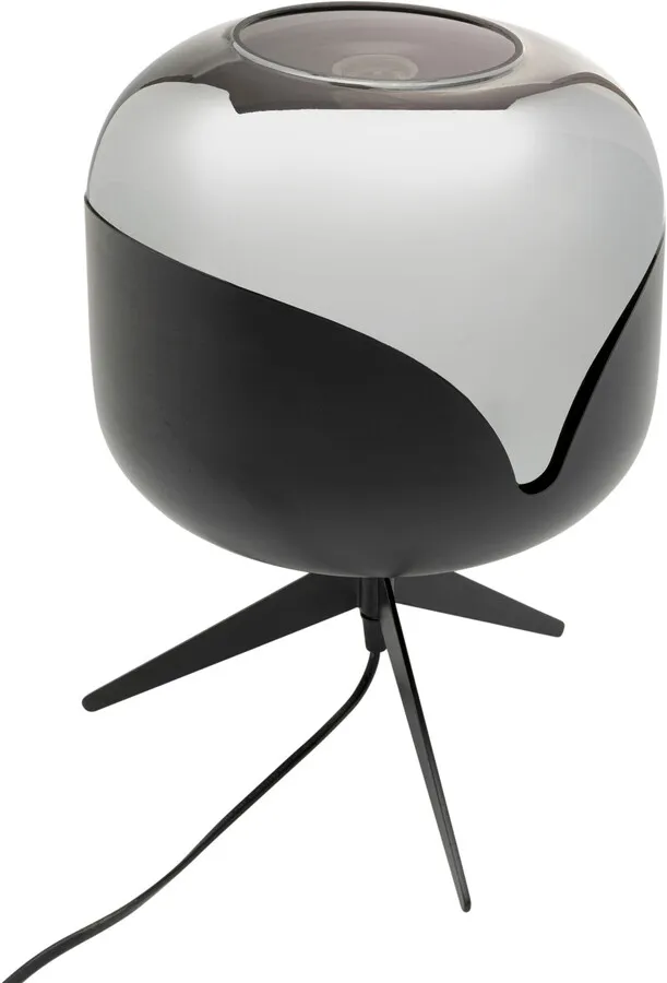 Lampa stołowa GOBLET BALL - dymiony/czarny