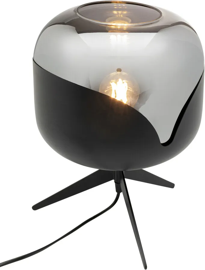 Lampa stołowa GOBLET BALL - dymiony/czarny