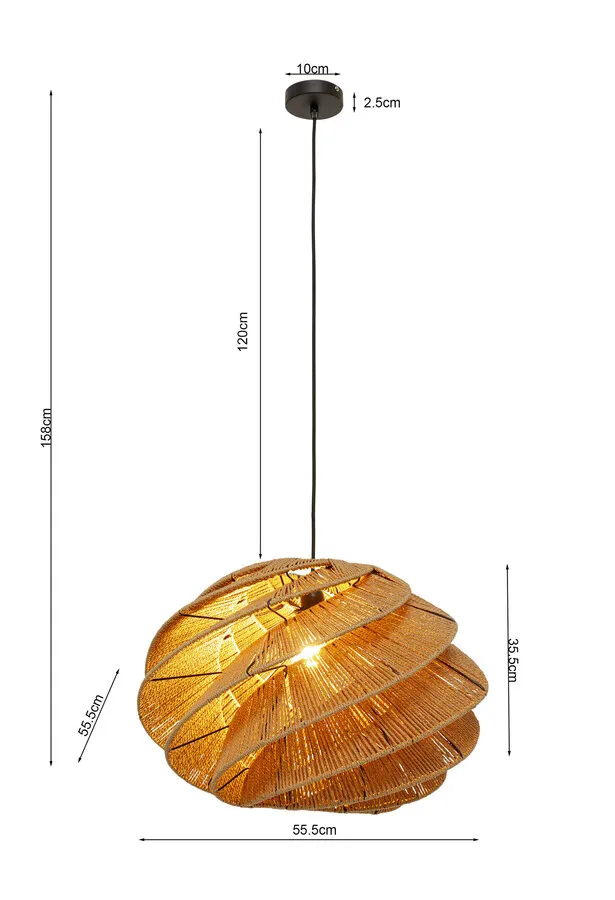Lampa wisząca ALOHA WHIRL - naturalny