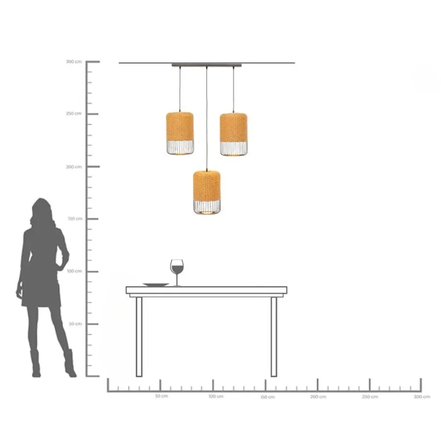 Lampa wisząca ALOHA DROP 142 cm - naturalny