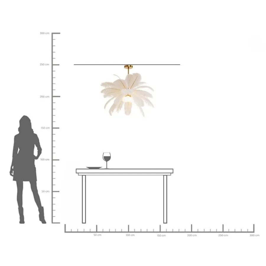 Lampa wisząca FEATHER PALM - biały