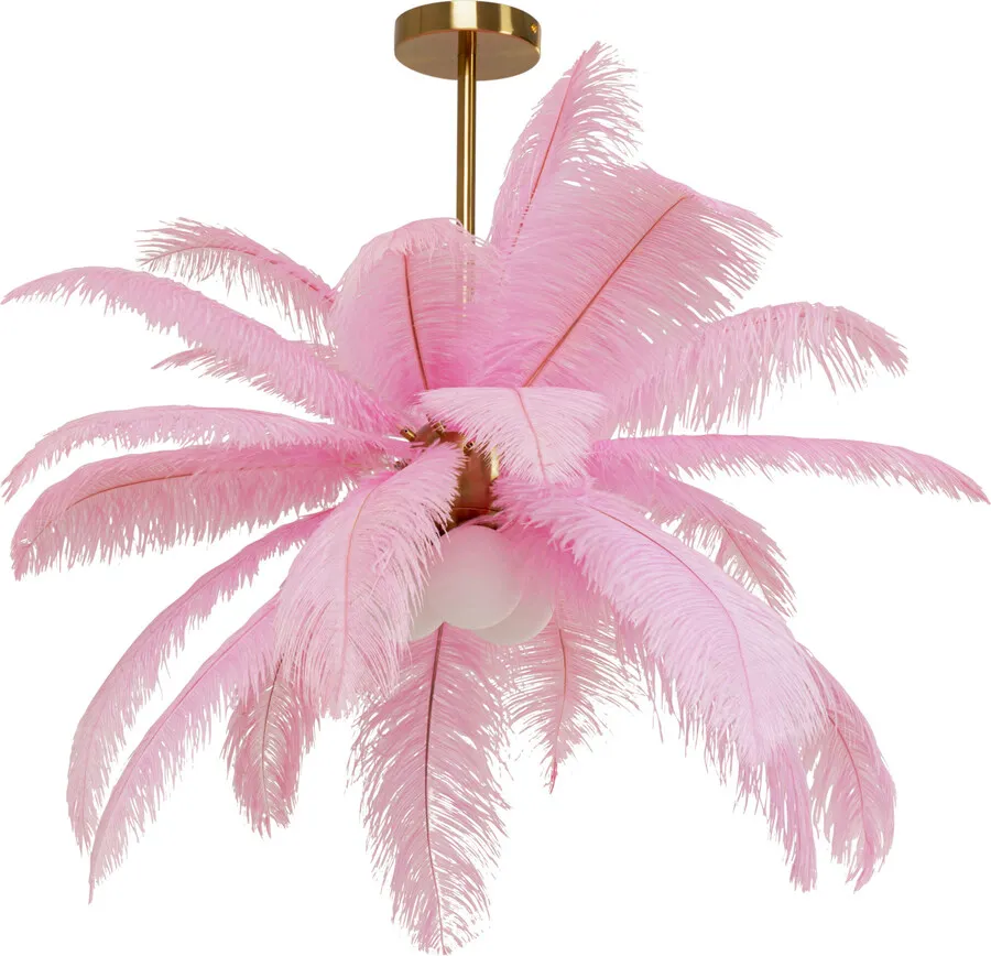 Lampa wisząca FEATHER PALM - różowy