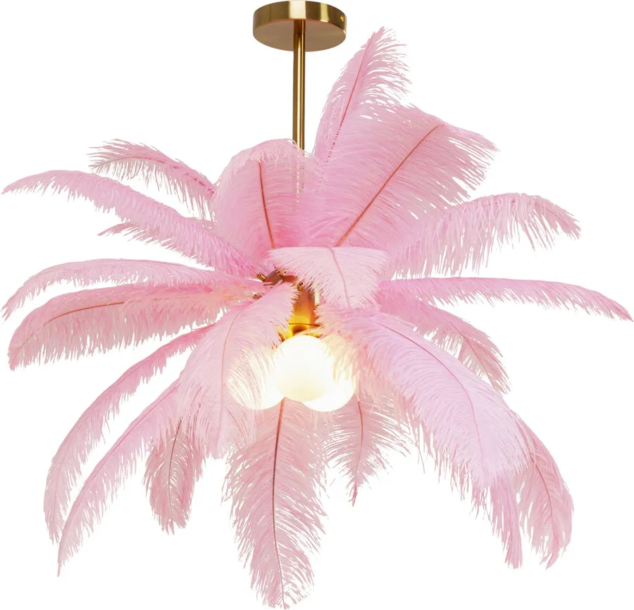 Lampa wisząca FEATHER PALM - różowy