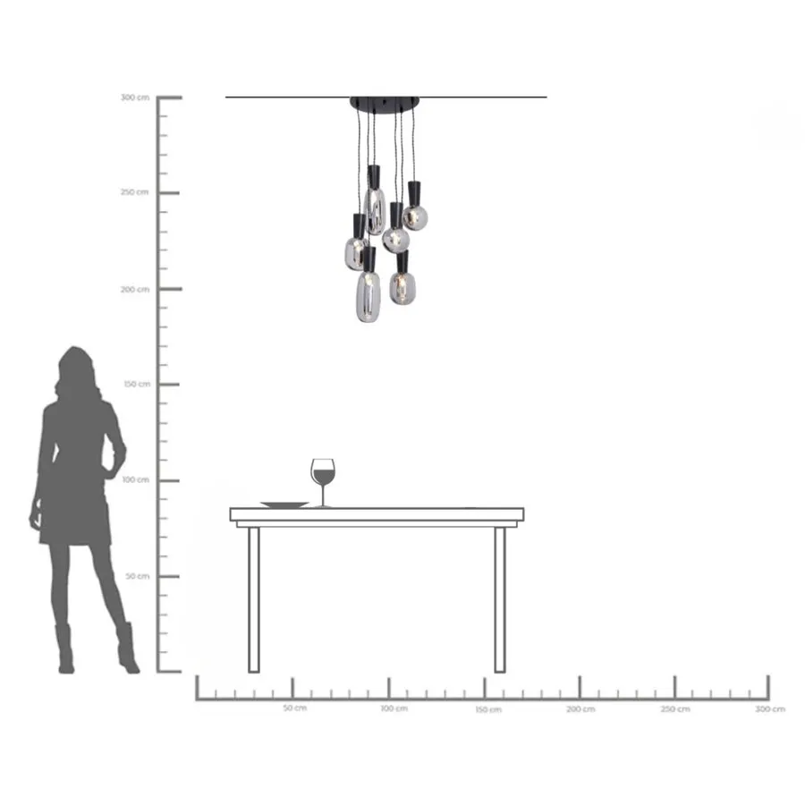 Lampa wisząca ROMEO - czarny