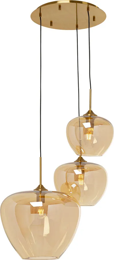 Lampa wisząca SPHERE AMBER - bursztynowy/złoty