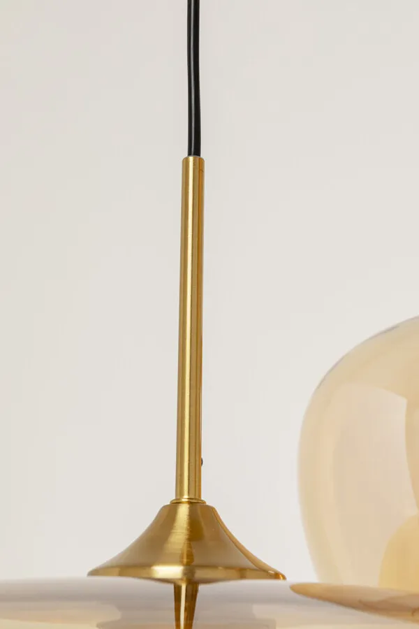 Lampa wisząca SPHERE AMBER - bursztynowy/złoty