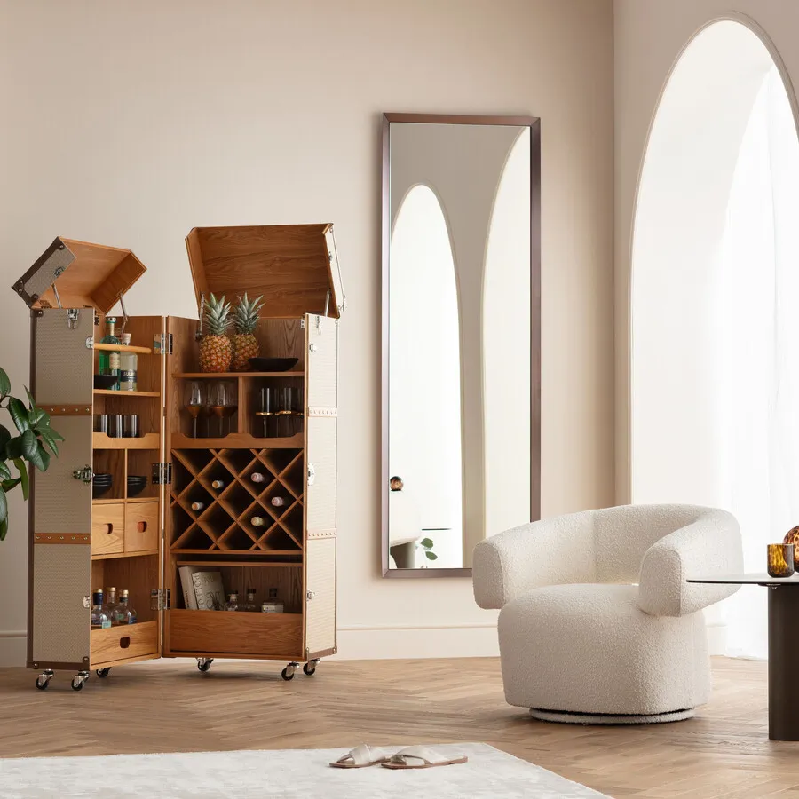 Lustro ścienne AREZZO COFFEE 70x200 - brązowy