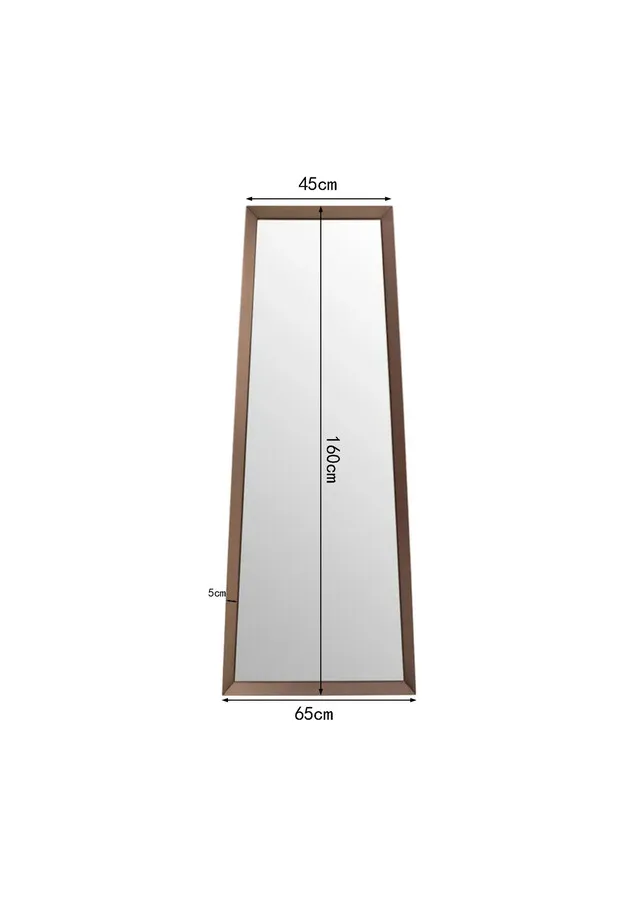 Lustro ścienne AREZZO COFFEE Trapez 65x160 - brązowy