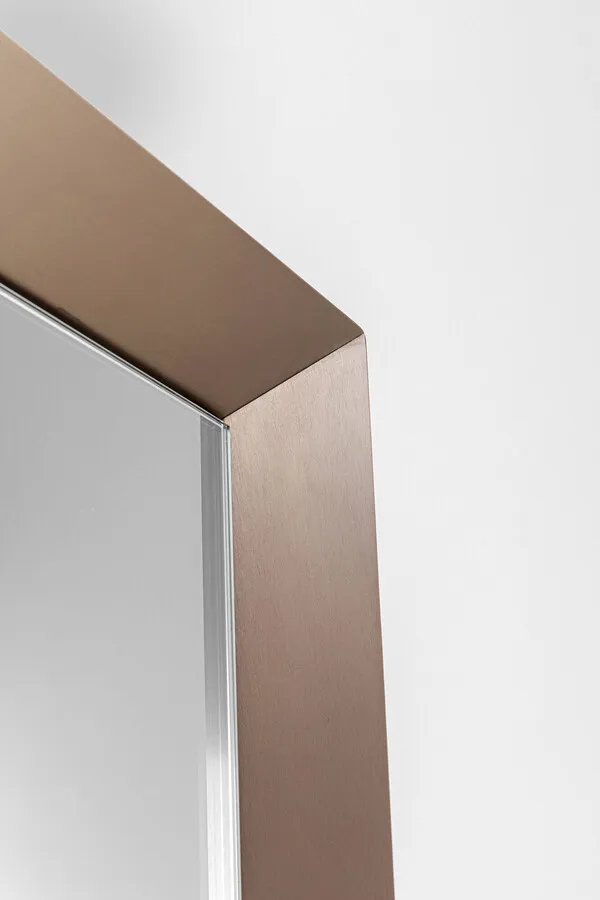 Lustro ścienne AREZZO COFFEE Trapez 65x160 - brązowy