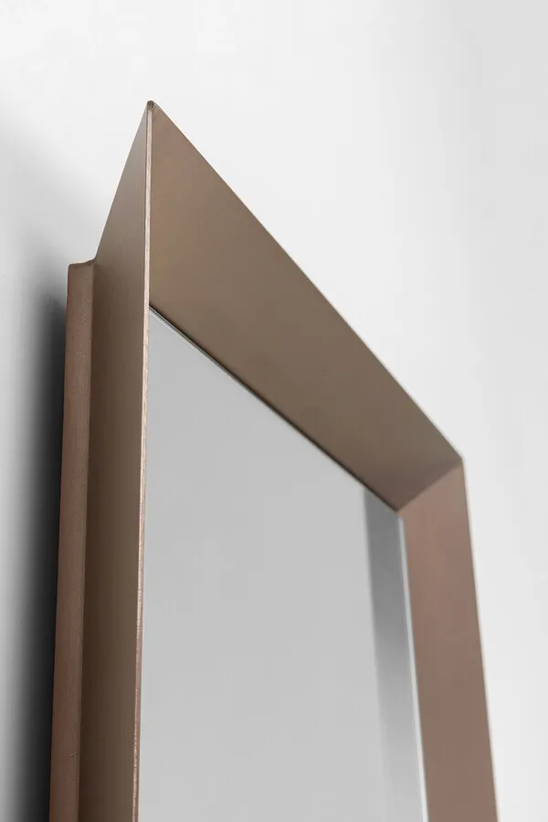 Lustro ścienne AREZZO COFFEE Trapez 65x160 - brązowy