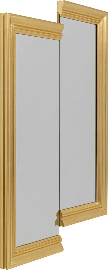 Lustro ścienne DOUBLE VISION 81x121 - złoty