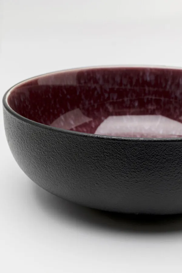 Miska ALISSA 16 cm 600 ml - czerwony/czarny