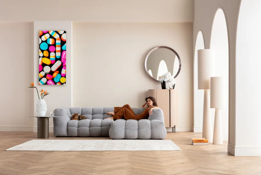 Obraz na płótnie PASTILLA STRIPES 70x140