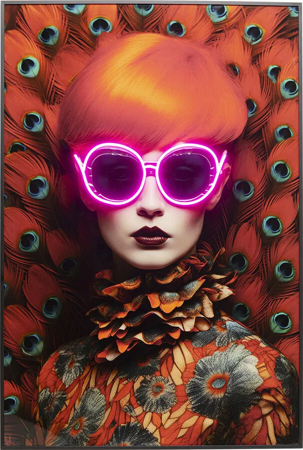 Obraz LED FANCY RED LADY 120x80