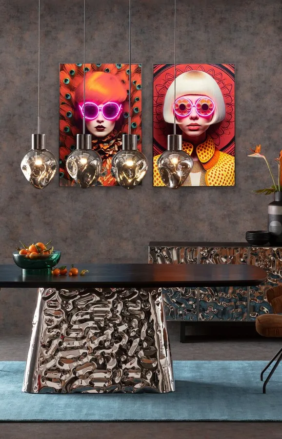 Obraz LED FANCY RED LADY 120x80