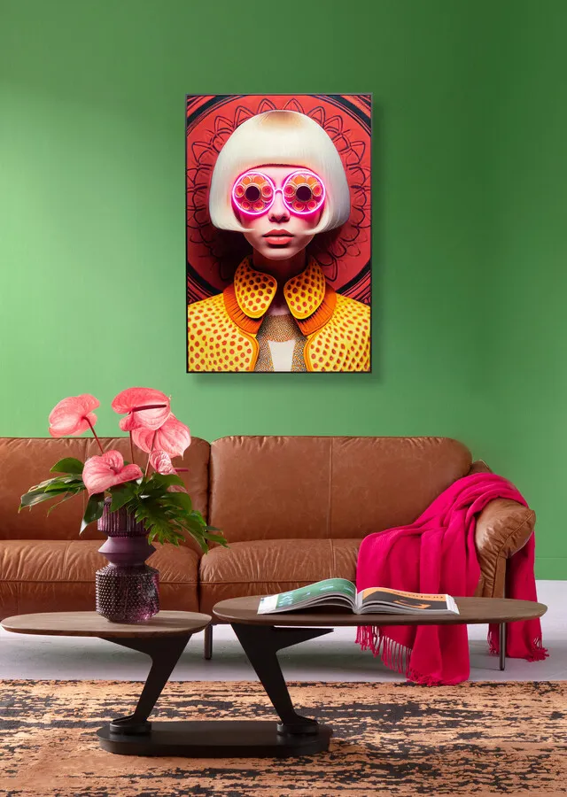Obraz LED FANCY BLONDE LADY 80x120