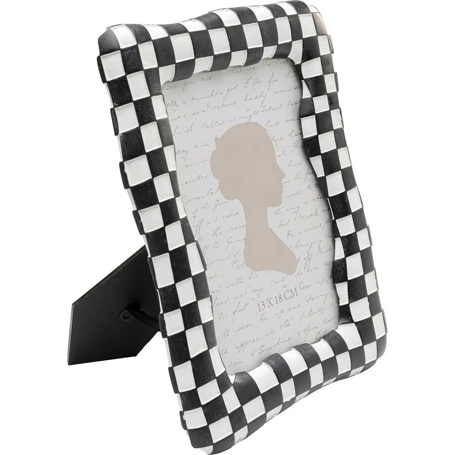 Ramka na zdjęcia CHECKER 13x18 - czarno-biały