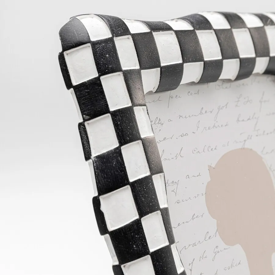 Ramka na zdjęcia CHECKER 13x18 - czarno-biały