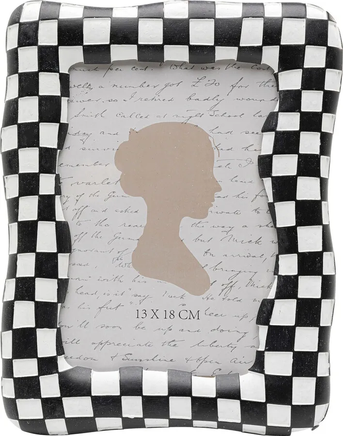 Ramka na zdjęcia CHECKER 13x18 - czarno-biały