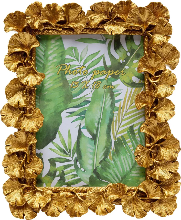 Ramka na zdjęcia GINKGO LEAF 13x18 - złoty