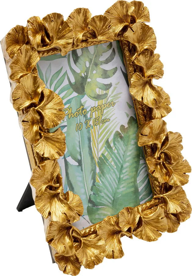 Ramka na zdjęcia GINKGO LEAF 10x15 - złoty