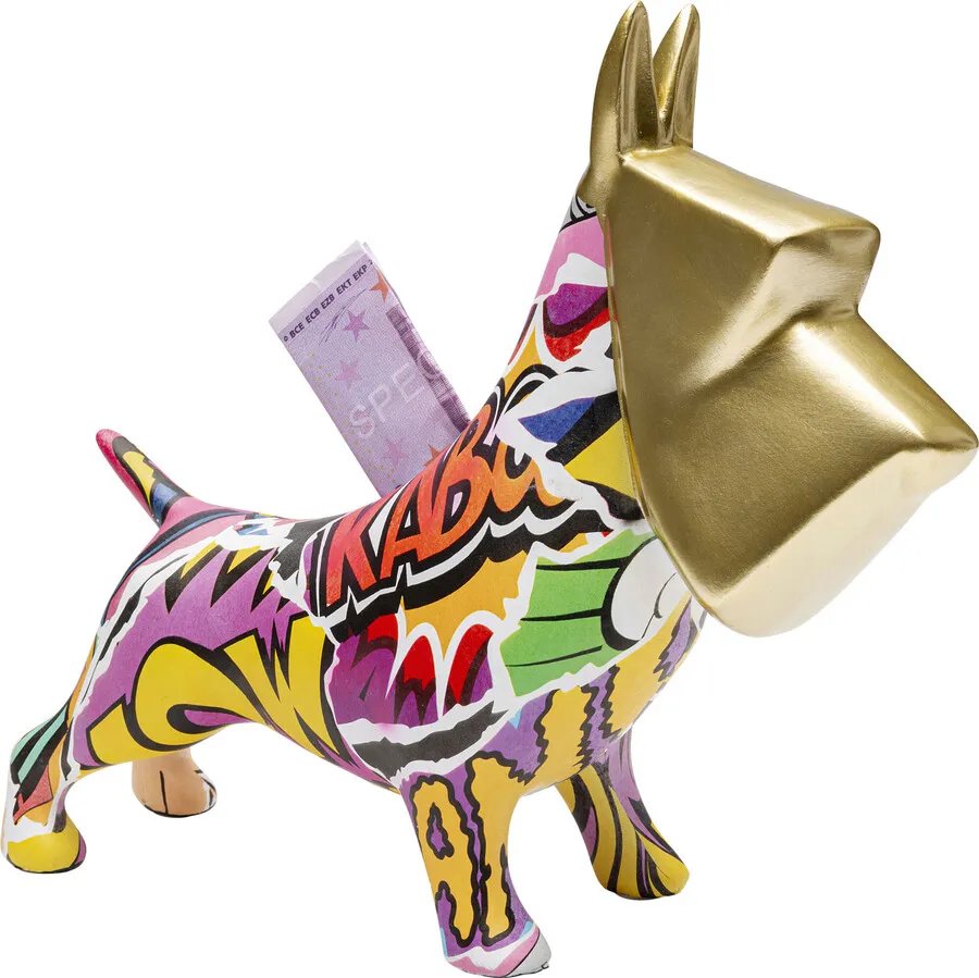 Skarbonka GRAFFITI PIXEL DOG - wielokolorowy