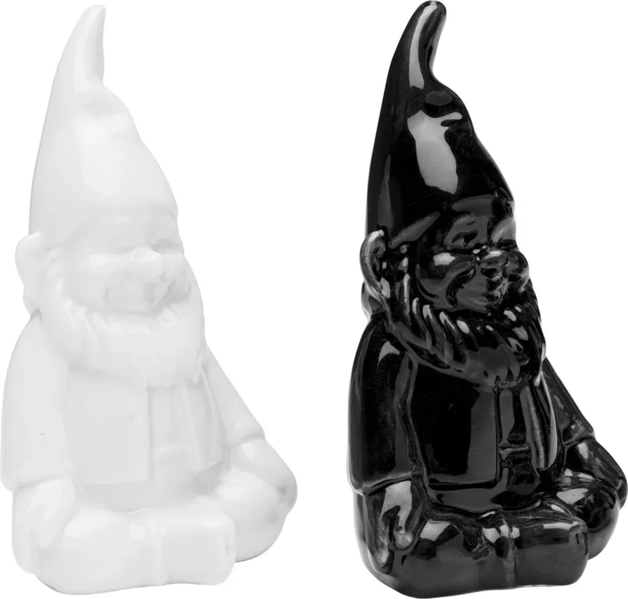 Solniczka i pieprzniczka GNOME - czarny/biały