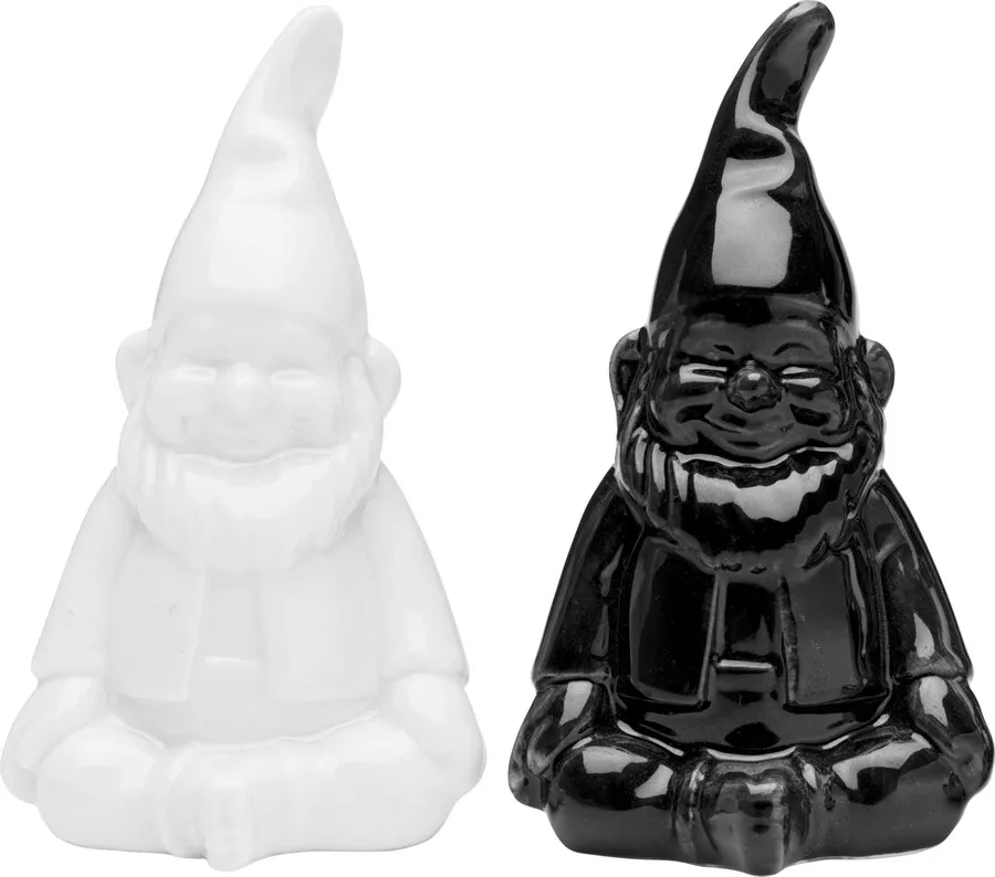 Solniczka i pieprzniczka GNOME - czarny/biały