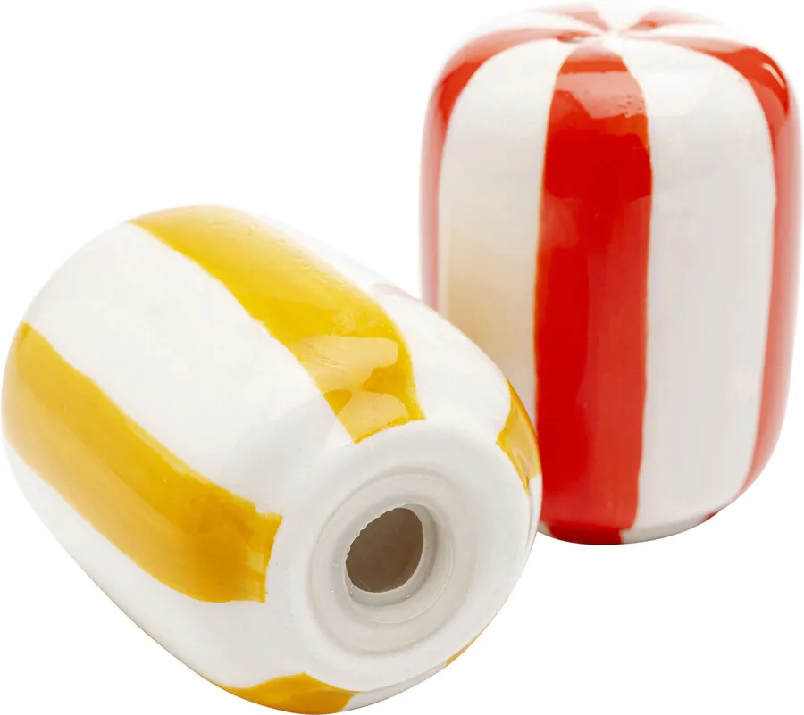 Solniczka i pieprzniczka COCINA STRIPES - wielokolorowy