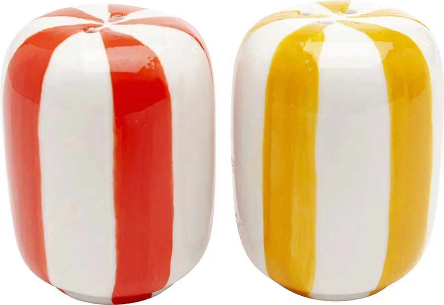 Solniczka i pieprzniczka COCINA STRIPES - wielokolorowy