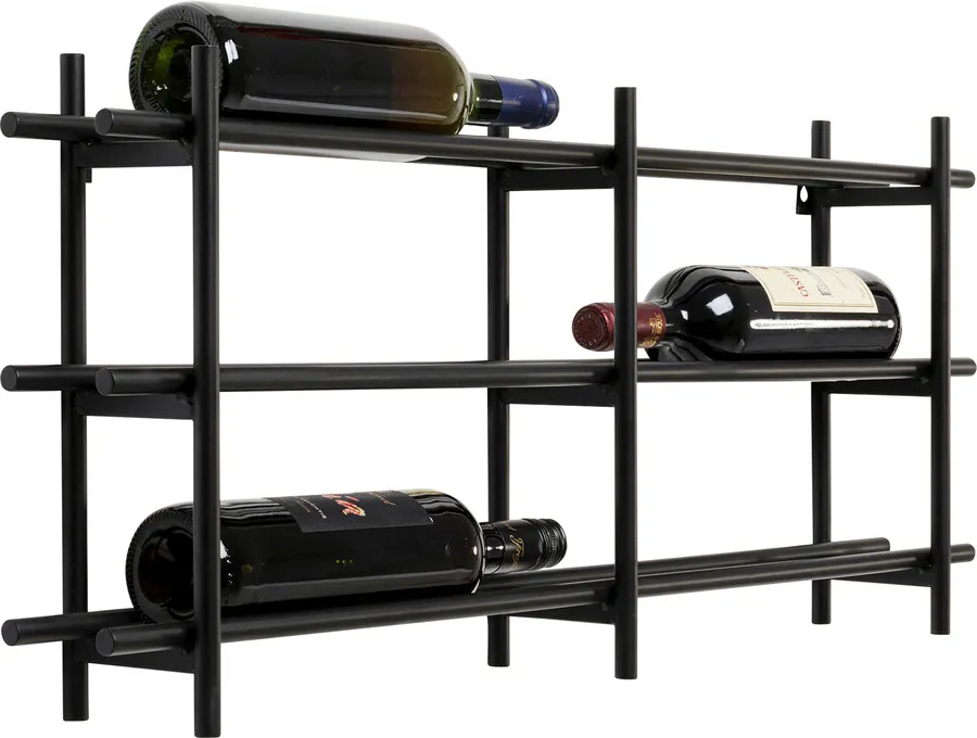 Regał na wino CAPE TOWN 80x34 - czarny