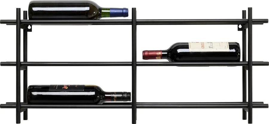 Regał na wino CAPE TOWN 80x34 - czarny