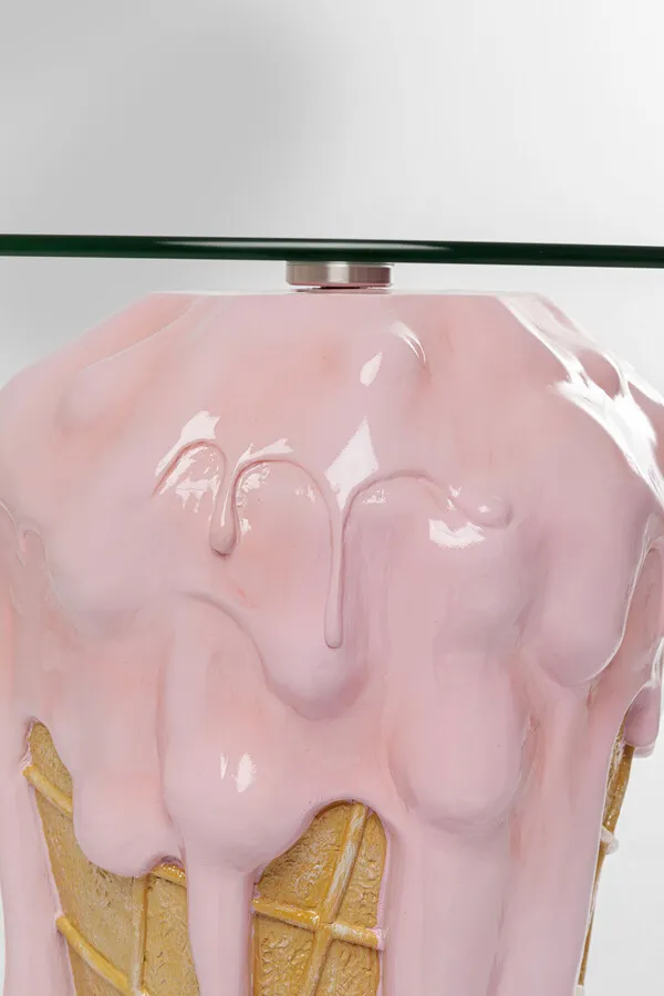Stolik boczny okrągły ICE CREAM PINK 60 cm - różowy