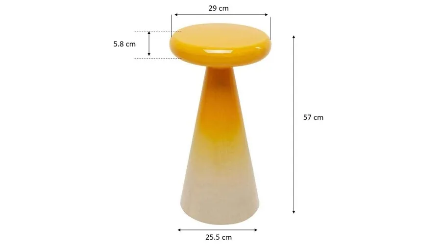 Stolik pomocniczy okrągły RICI COLORE 30 cm - żółty