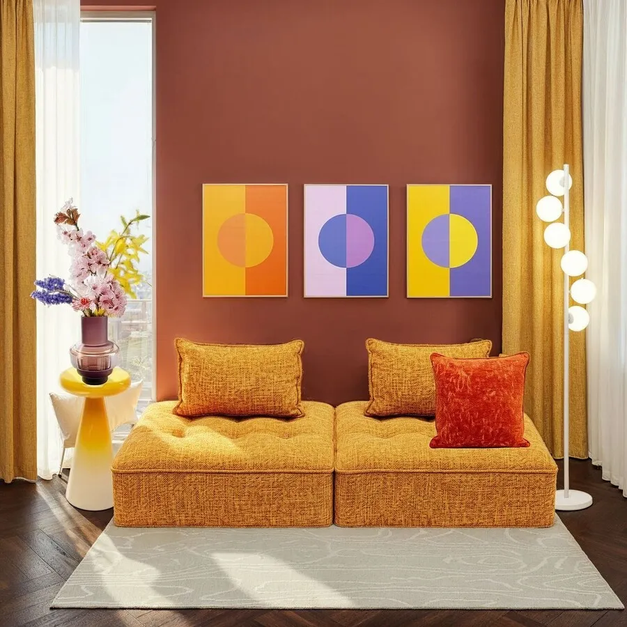 Stolik pomocniczy okrągły RICI COLORE 30 cm - żółty