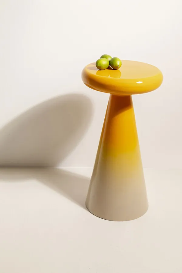 Stolik pomocniczy okrągły RICI COLORE 30 cm - żółty