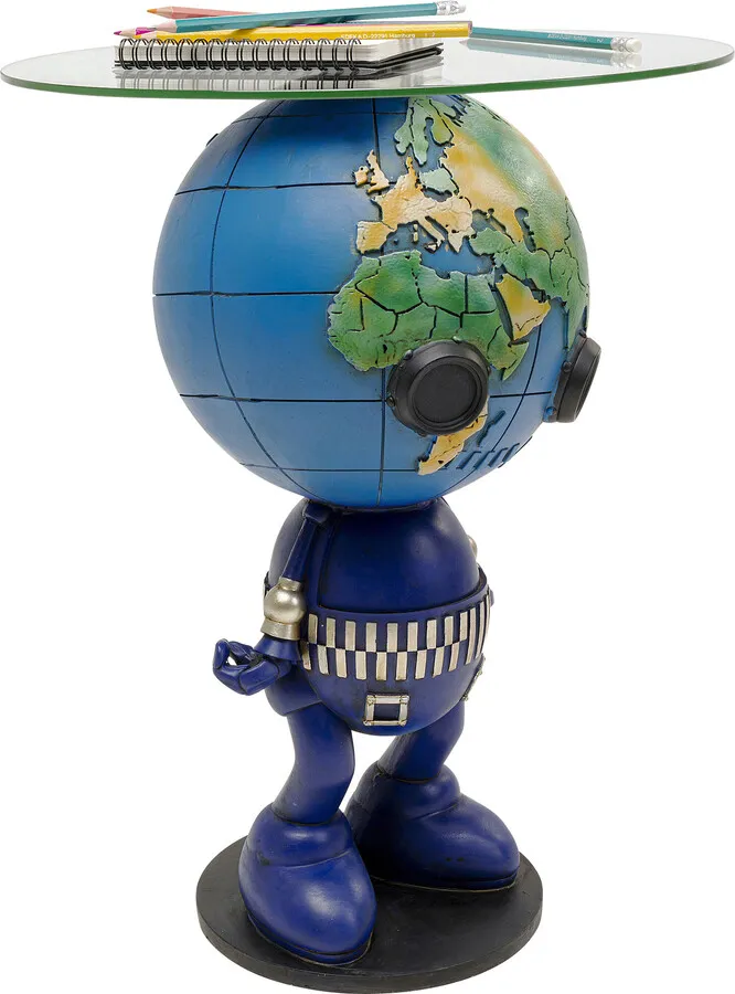 Stolik boczny okrągły ROBOT WORLD - niebieski