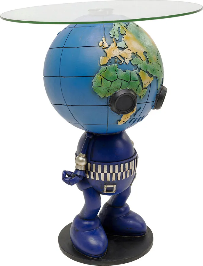 Stolik boczny okrągły ROBOT WORLD - niebieski