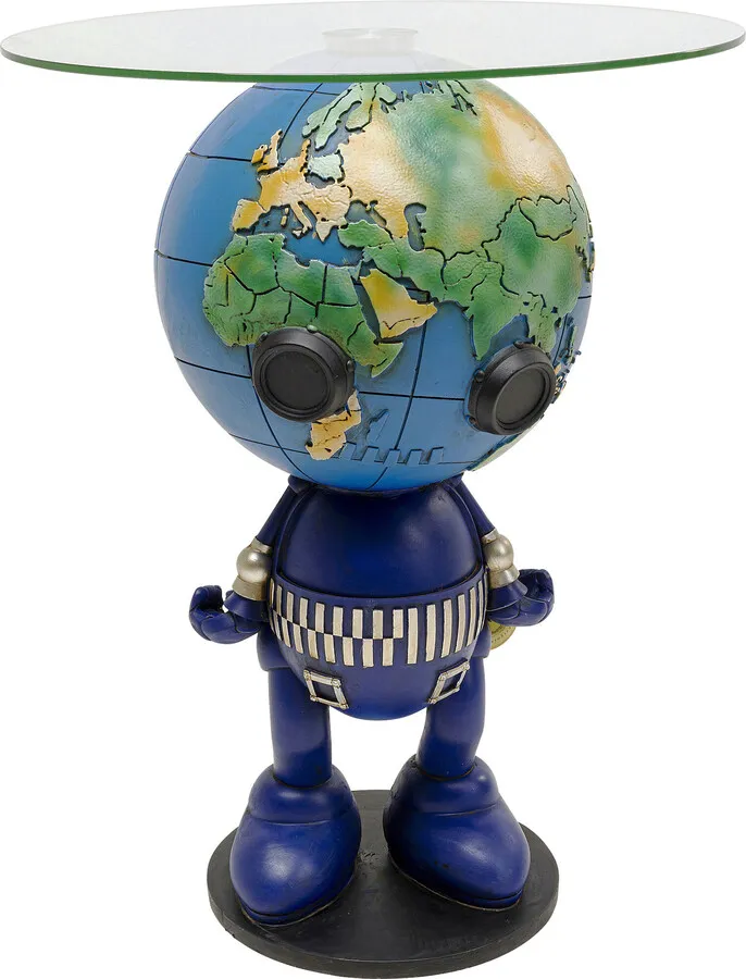 Stolik boczny okrągły ROBOT WORLD - niebieski