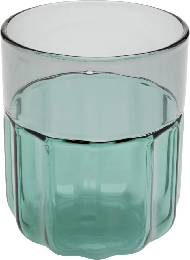 Szklanka DUETTO BASE - transparentny/niebieski