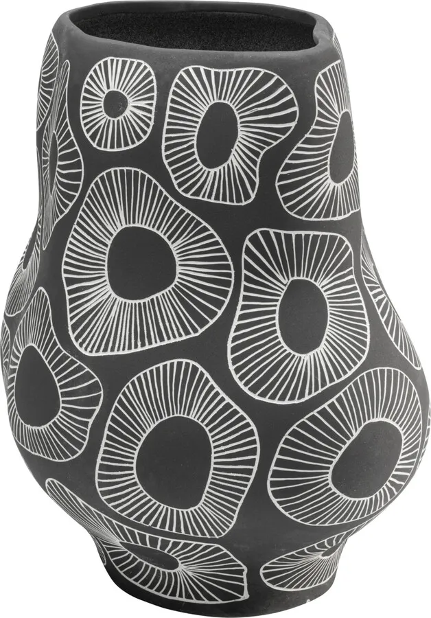 Wazon ANEMONE 33 cm - szary