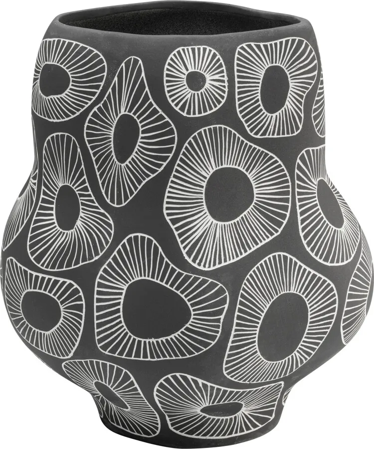 Wazon ANEMONE 33 cm - szary