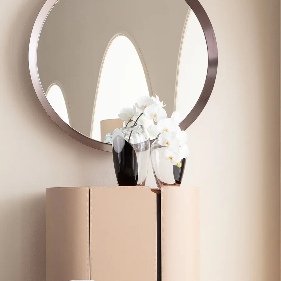 Wazon szklany BALANCE 36 cm - transparentny/czarny