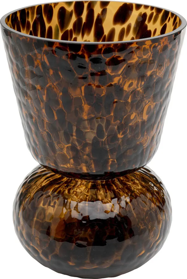 Wazon szklany CARAMEL 25 cm - brązowy