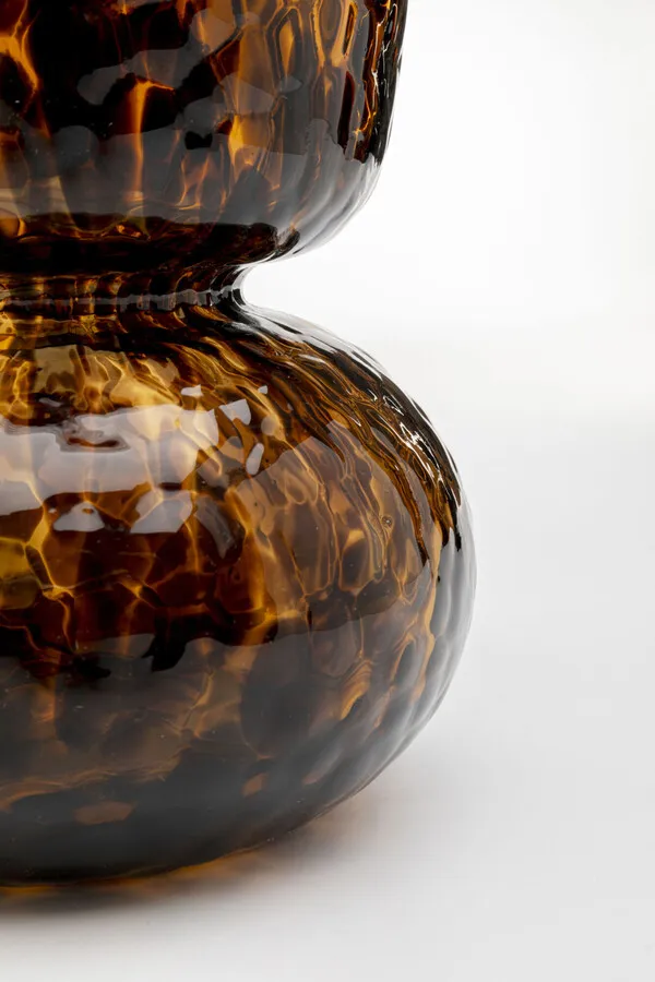 Wazon szklany CARAMEL 25 cm - brązowy