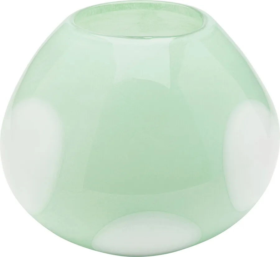 Wazon szklany PUNTI 20 cm - zielony