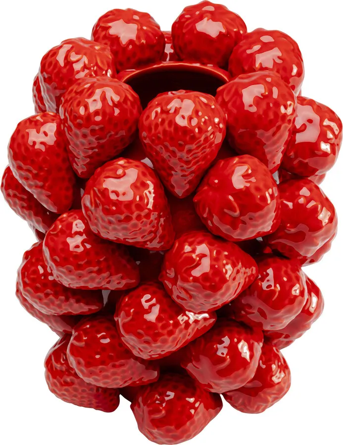 Wazon STRAWBERRIES 24 cm - czerwony