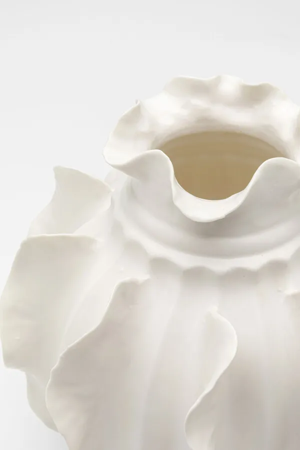 Wazon z porcelany VIENTO 23 cm - biały