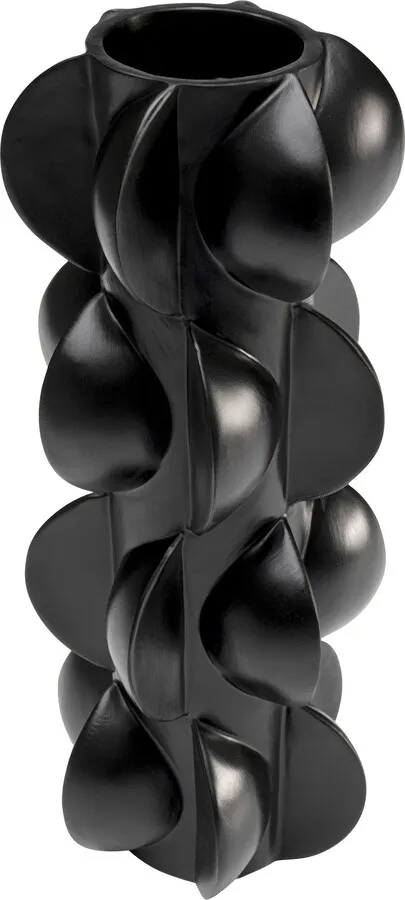 Wazon z porcelany VIENTO 35 cm - czarny